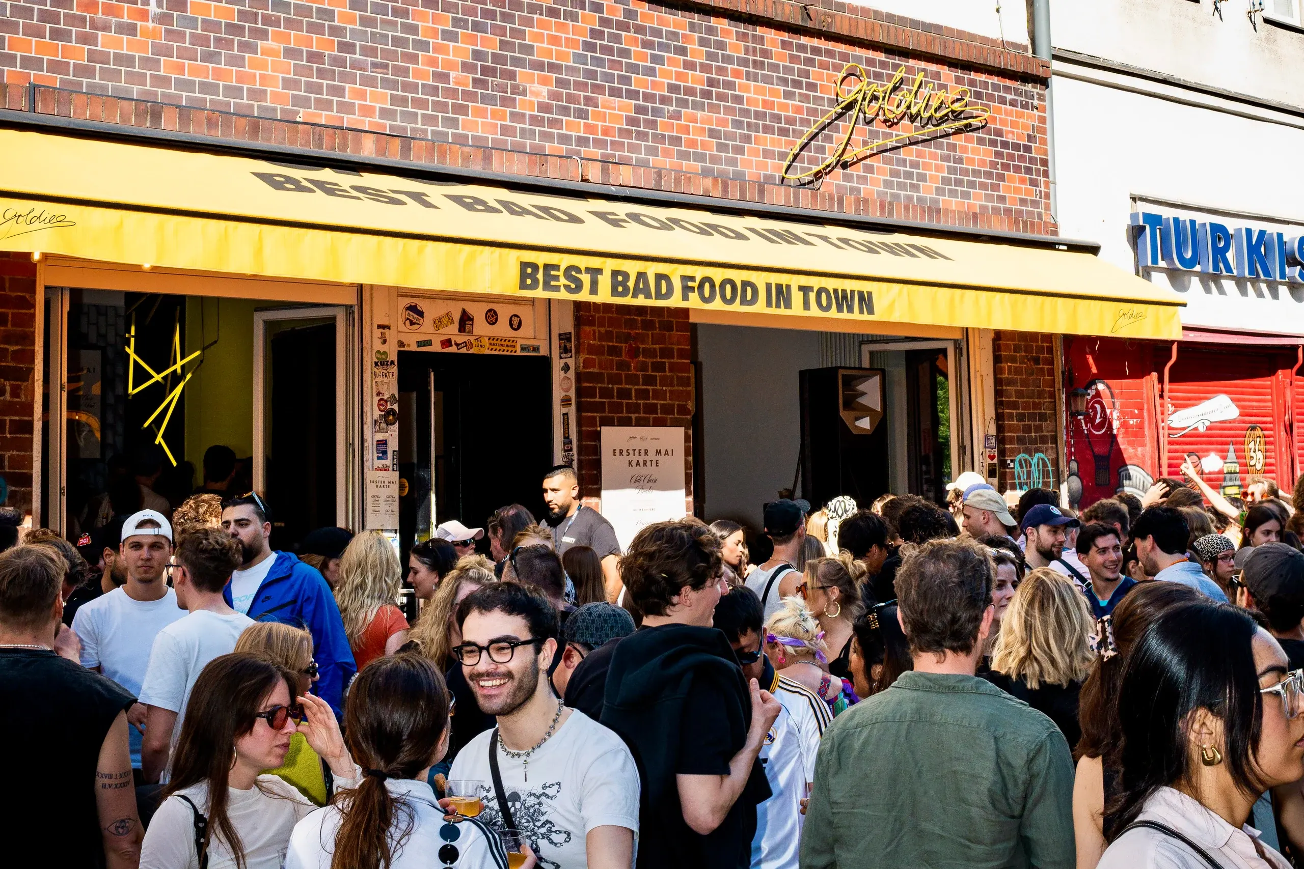 Die erste Goldies Filiale in der Oranienstraße 6 in Berlin-Kreuzberg